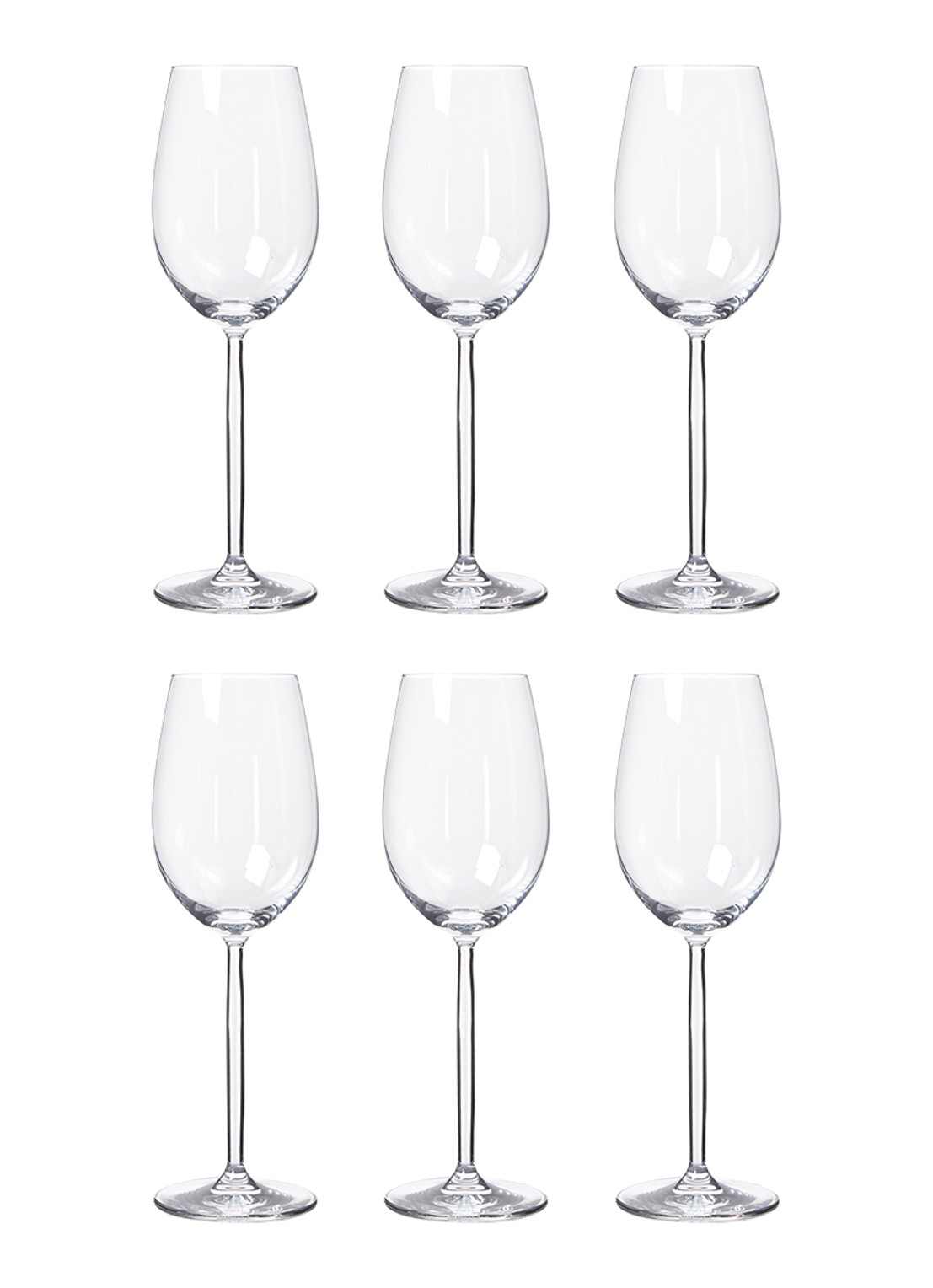 Schott Zwiesel Diva witte wijnglas 30 cl set van 6 - voorkant transparant