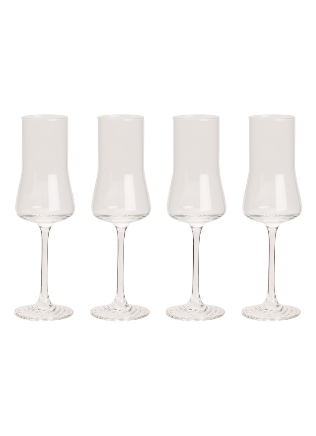 Schott Zwiesel Echo grappaglas 14,7 cl set van 4 - voorkant transparant
