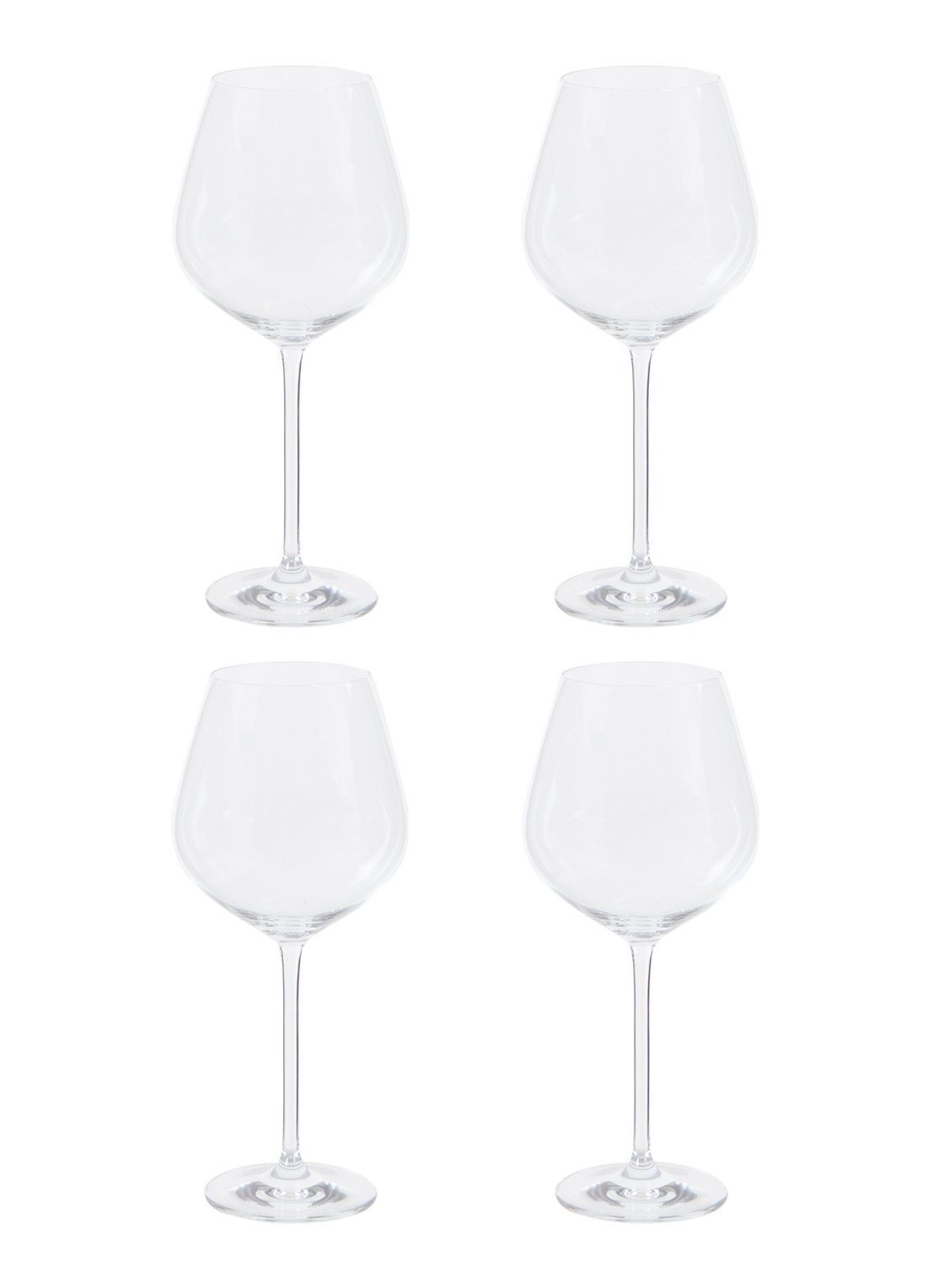 Schott Zwiesel Fortissimo Bourgogne rode wijnglas 73 cl set van 4 - voorkant transparant
