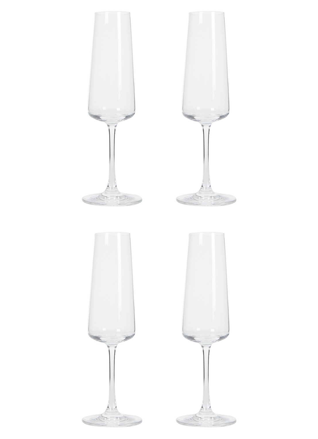 Schott Zwiesel MioVino champagneglas 26 cl set van 4 - voorkant 2 transparant