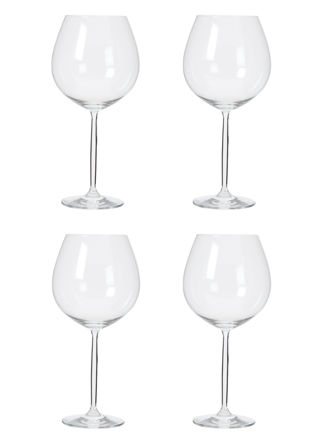 Schott Zwiesel Muse Diva rode wijnglas 84 cl set van 4 - voorkant 2 transparant