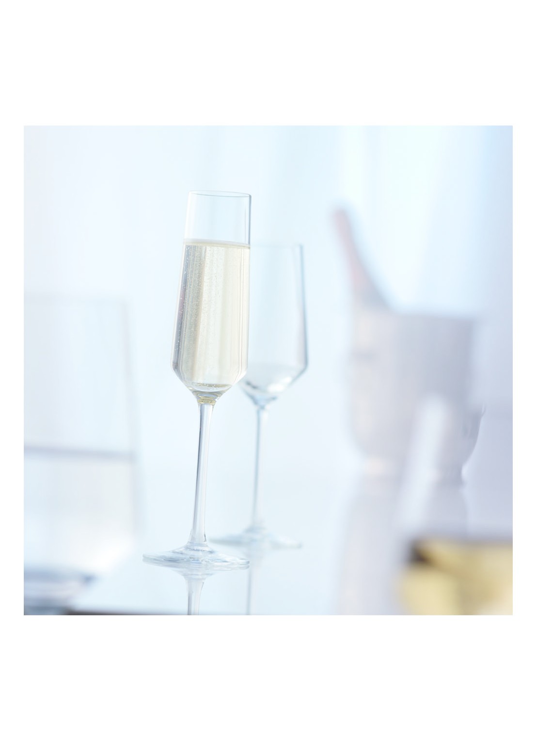 Schott Zwiesel Pure champagneglas 21,5 cl set van 2 - detail transparant