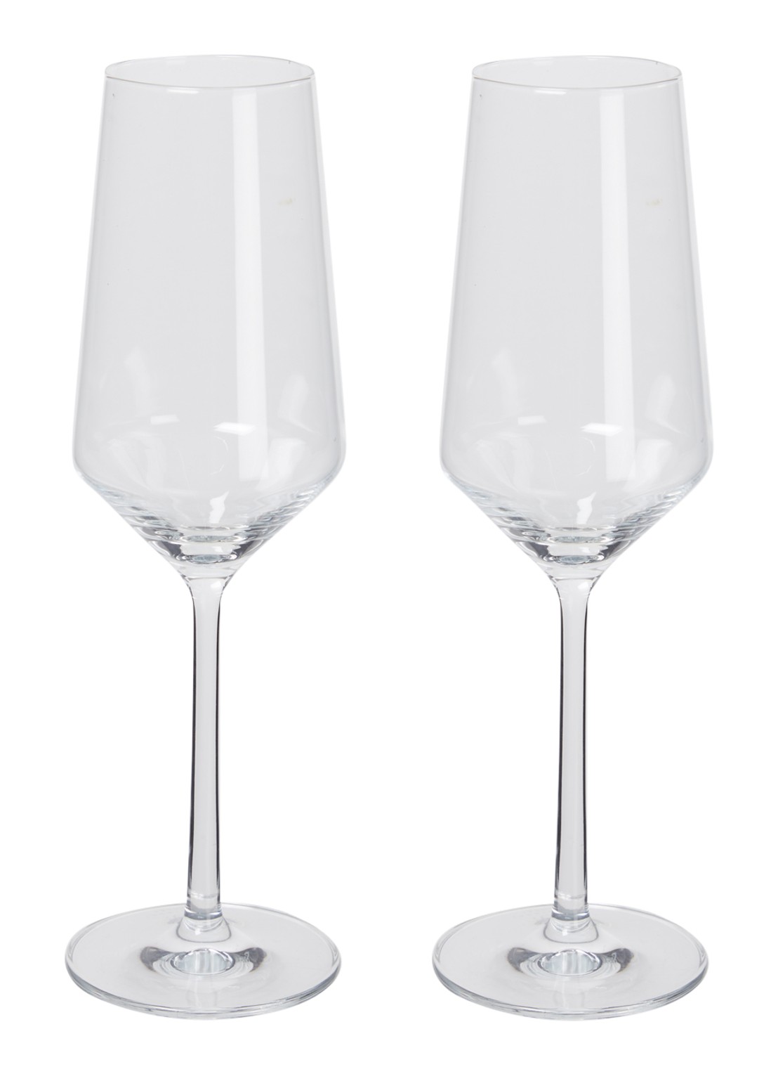 Schott Zwiesel Pure champagneglas 30 cl set van 2 - voorkant 2 transparant