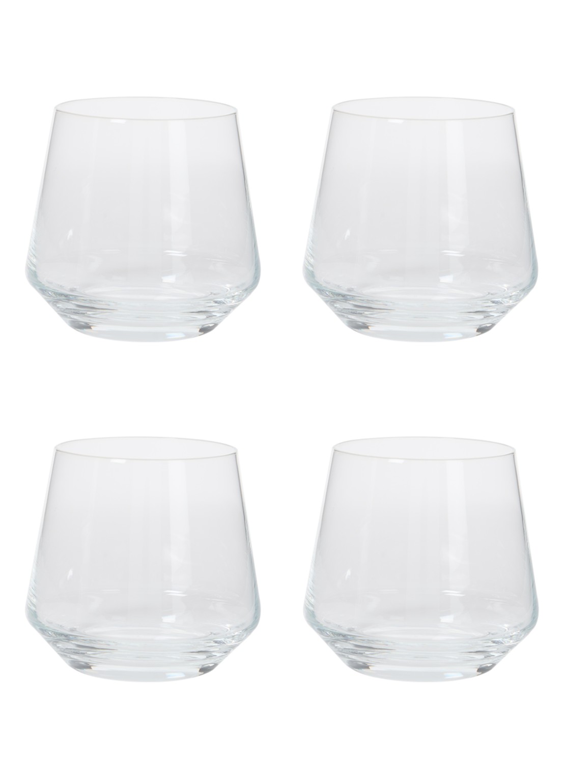 Schott Zwiesel Pure whiskeyglas 39 cl set van 4 - voorkant transparant