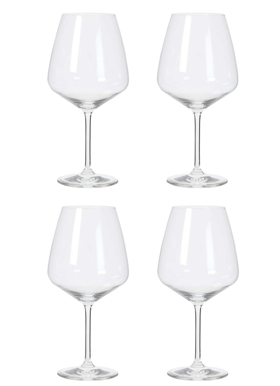 Schott Zwiesel Tulip rode wijnglas 78 cl set van 4 - voorkant transparant
