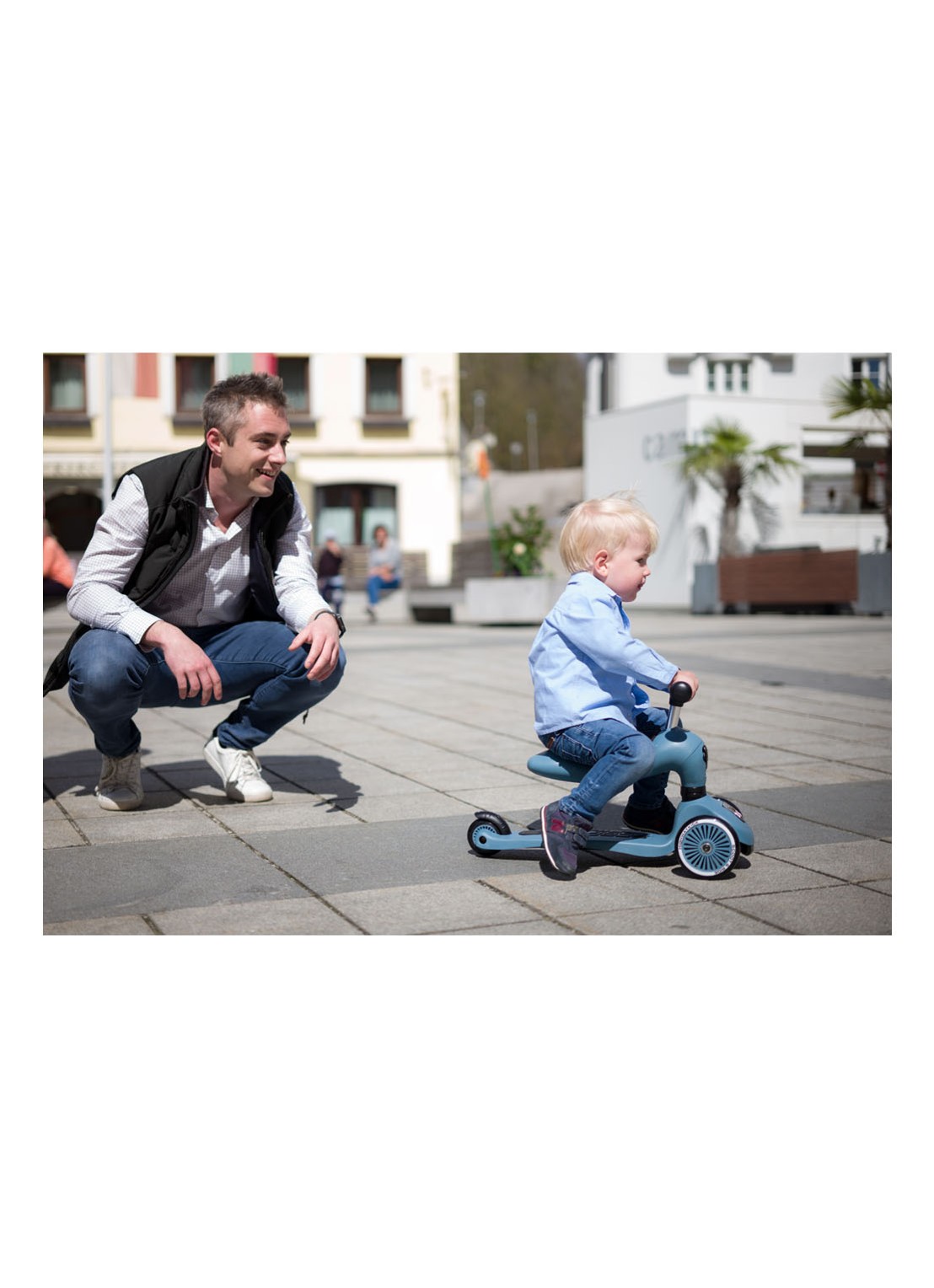 Scoot&Ride Highwaykick 1 loopfiets en step - detail 3 blauw