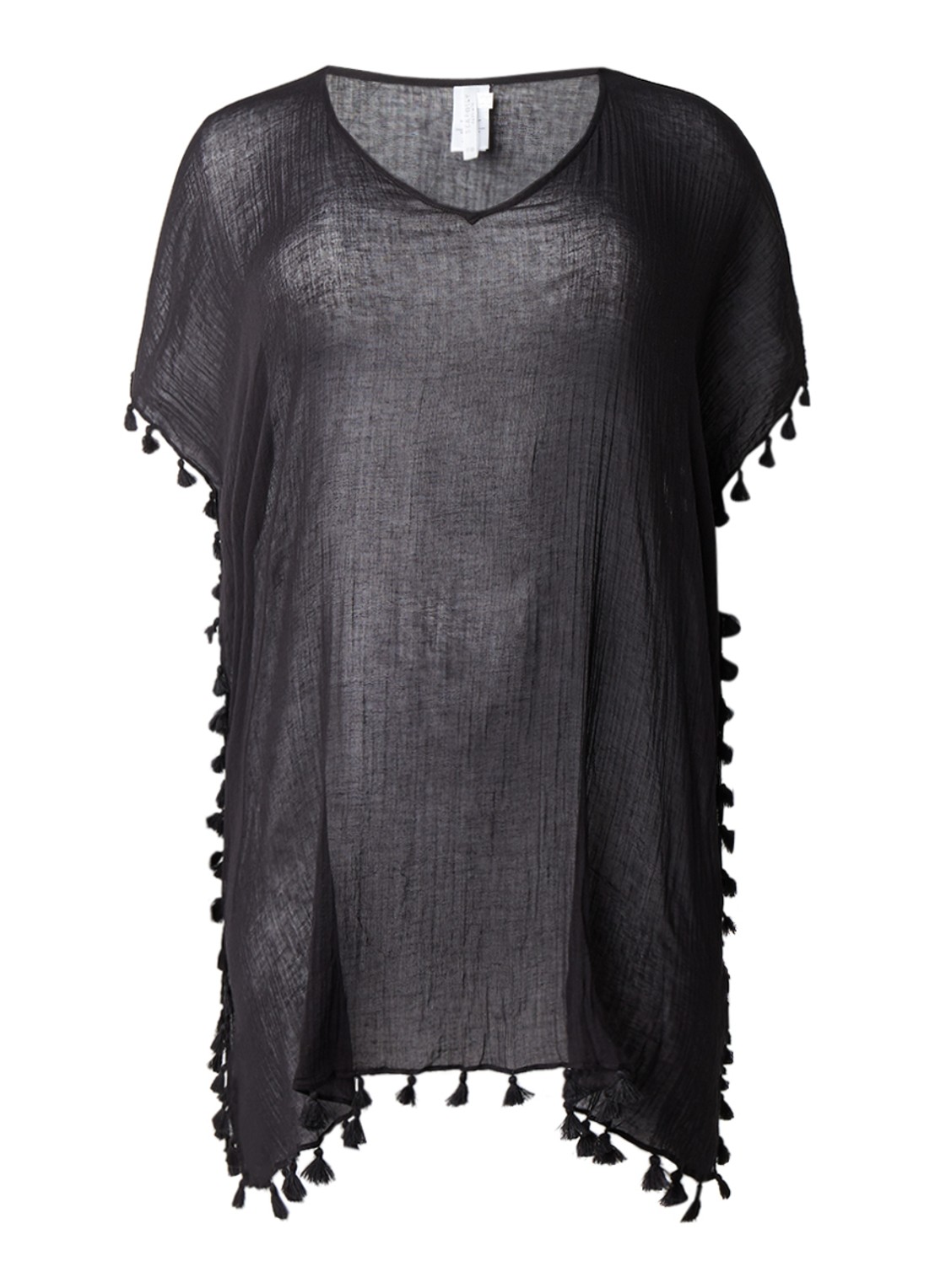 Seafolly Amnesia kaftan - voorkant 2 zwart