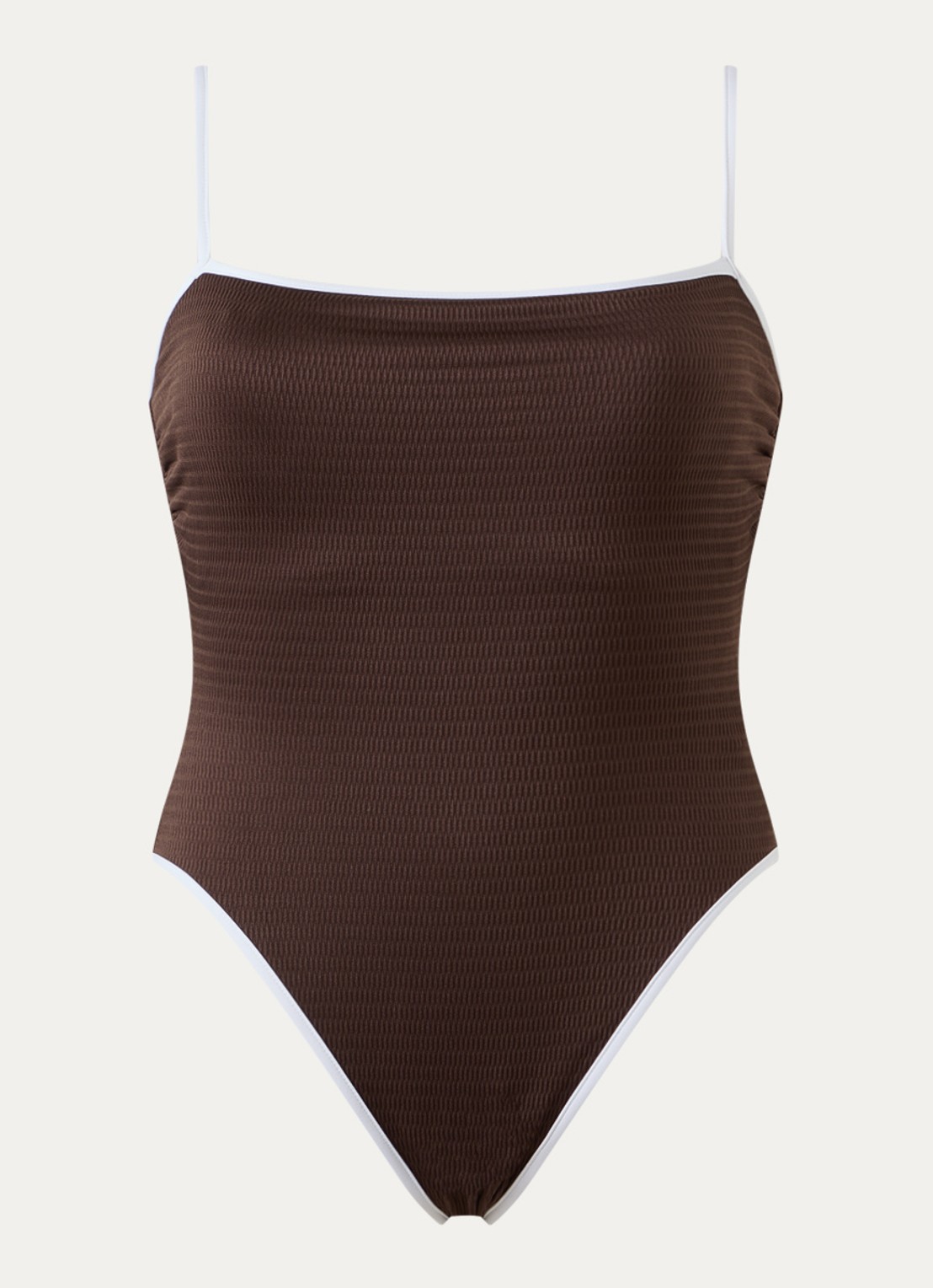 Seafolly Badpak met uitneembare vulling - voorkant chocoladebruin