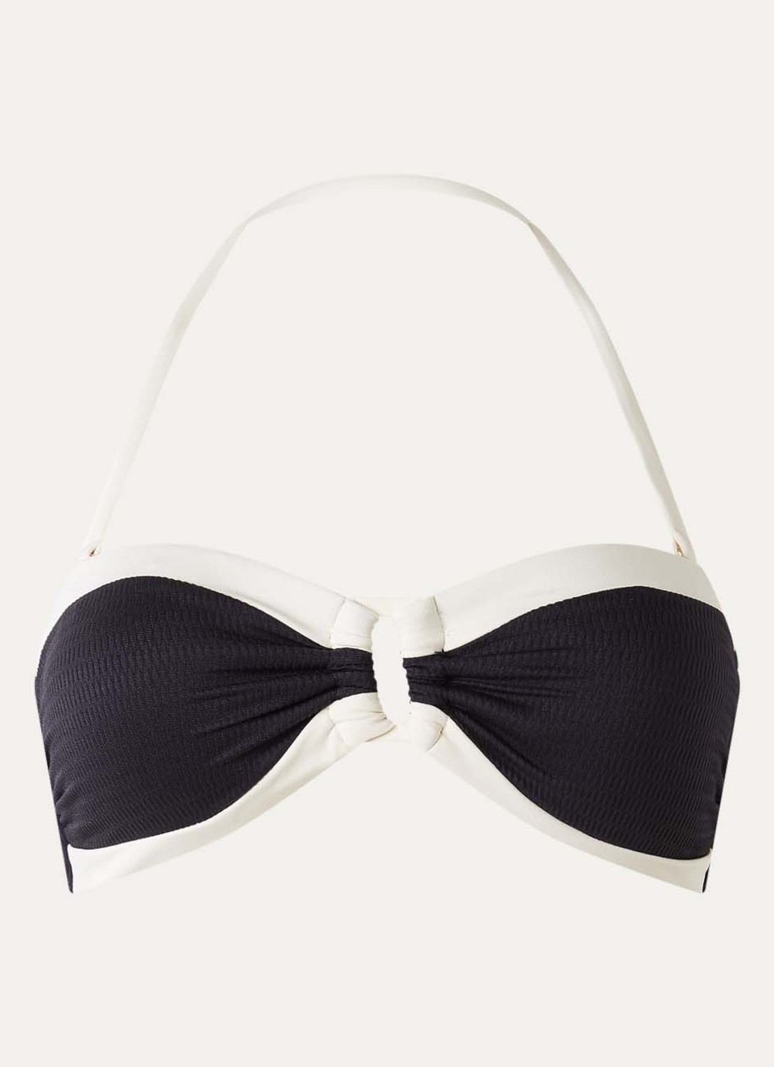 Seafolly Bandeau bikinitop met afneembare bandjes  - voorkant 5 zwart