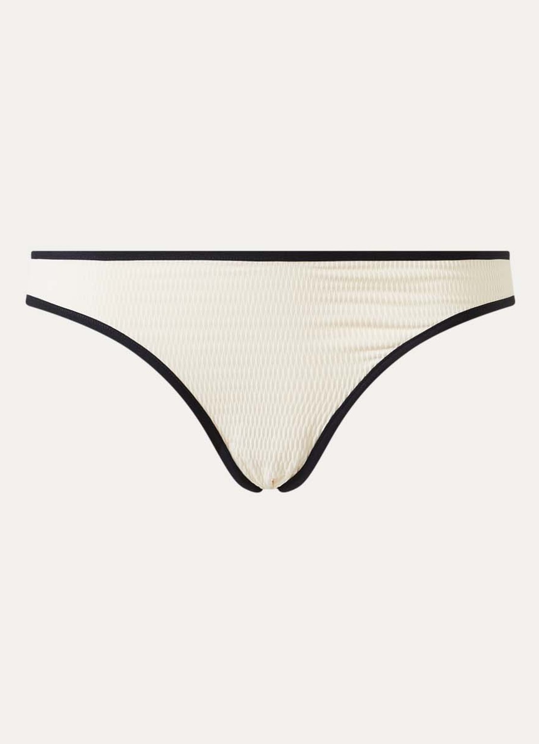 Seafolly Bikinislip met ribstructuur - voorkant gebroken wit