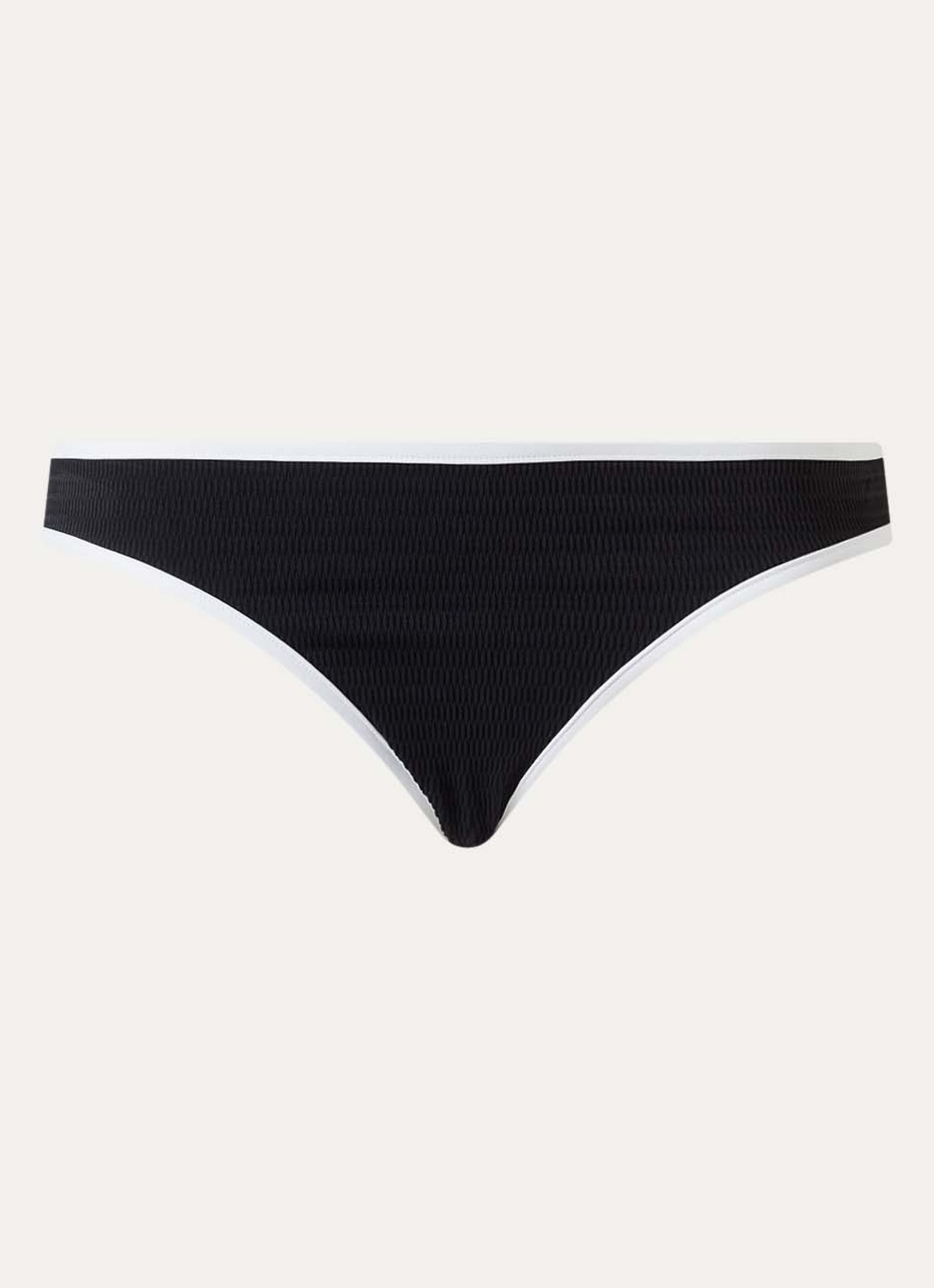 Seafolly Bikinislip met ribstructuur - voorkant 5 zwart