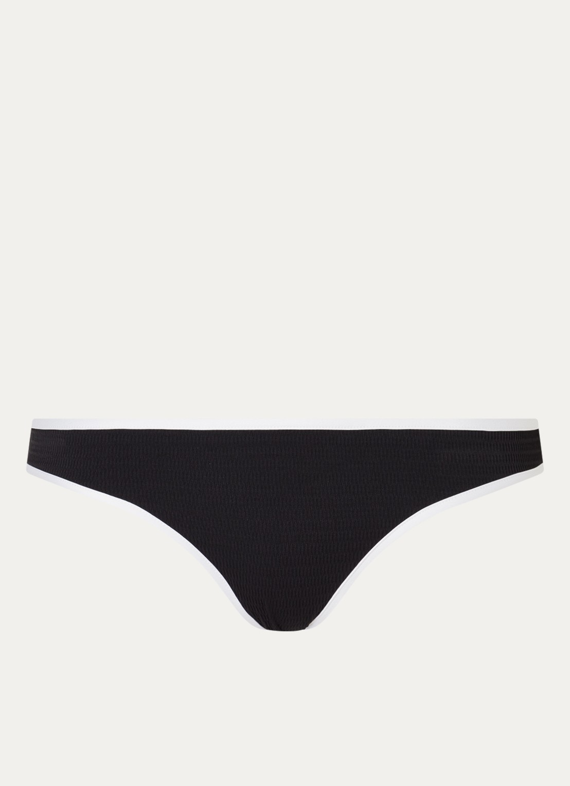 Seafolly Bikinislip met structuur - voorkant 2 zwart