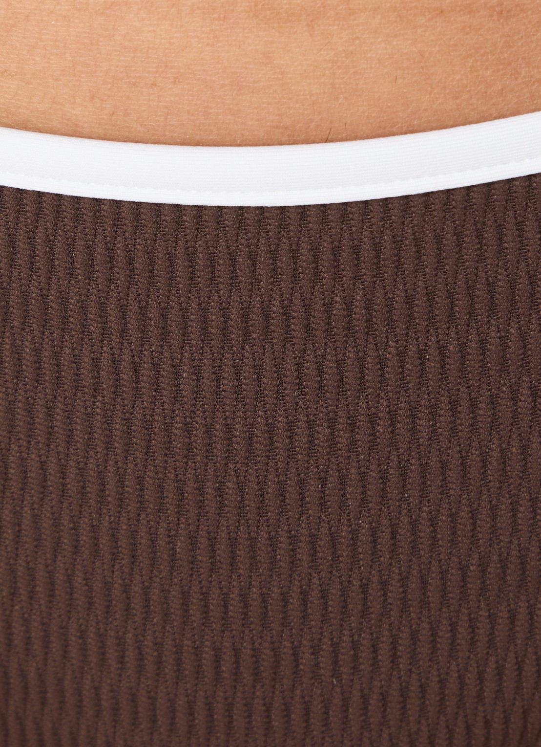 Seafolly Bikinislip met structuur - detail 5 chocoladebruin