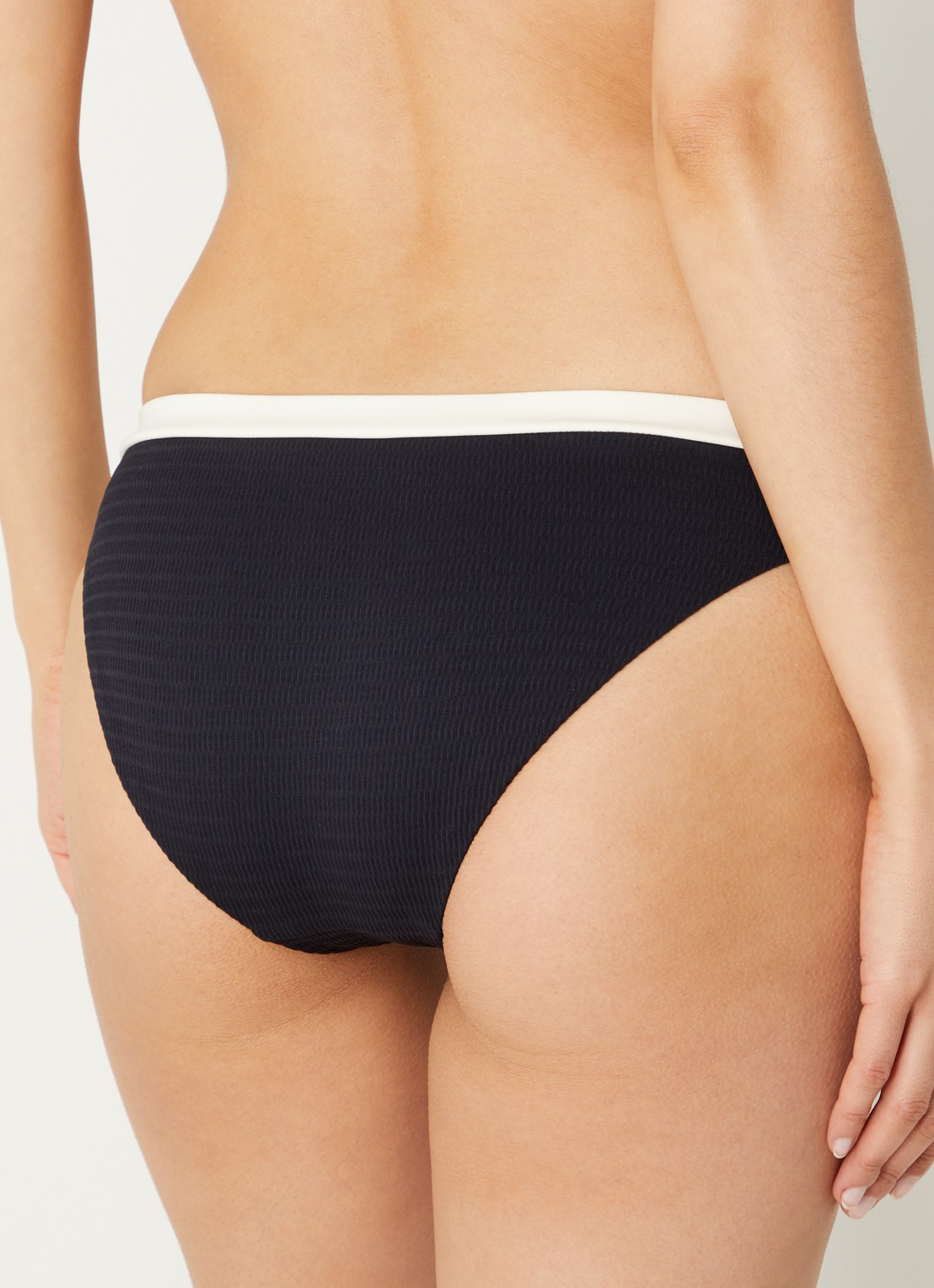Seafolly Bikinislip met structuur - achterkant 5 zwart