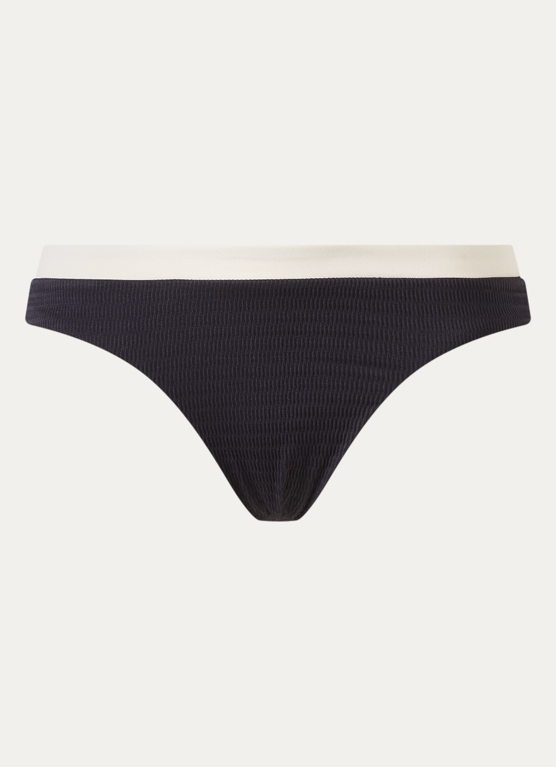 Seafolly Bikinislip met structuur - voorkant zwart