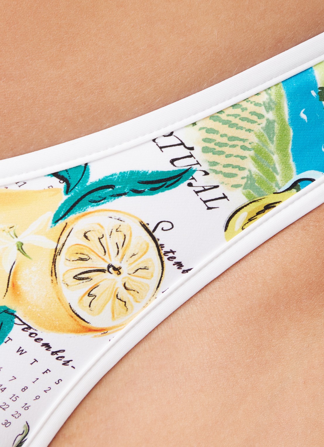 Seafolly Brazilian bikinislip met print - detail 5 wit