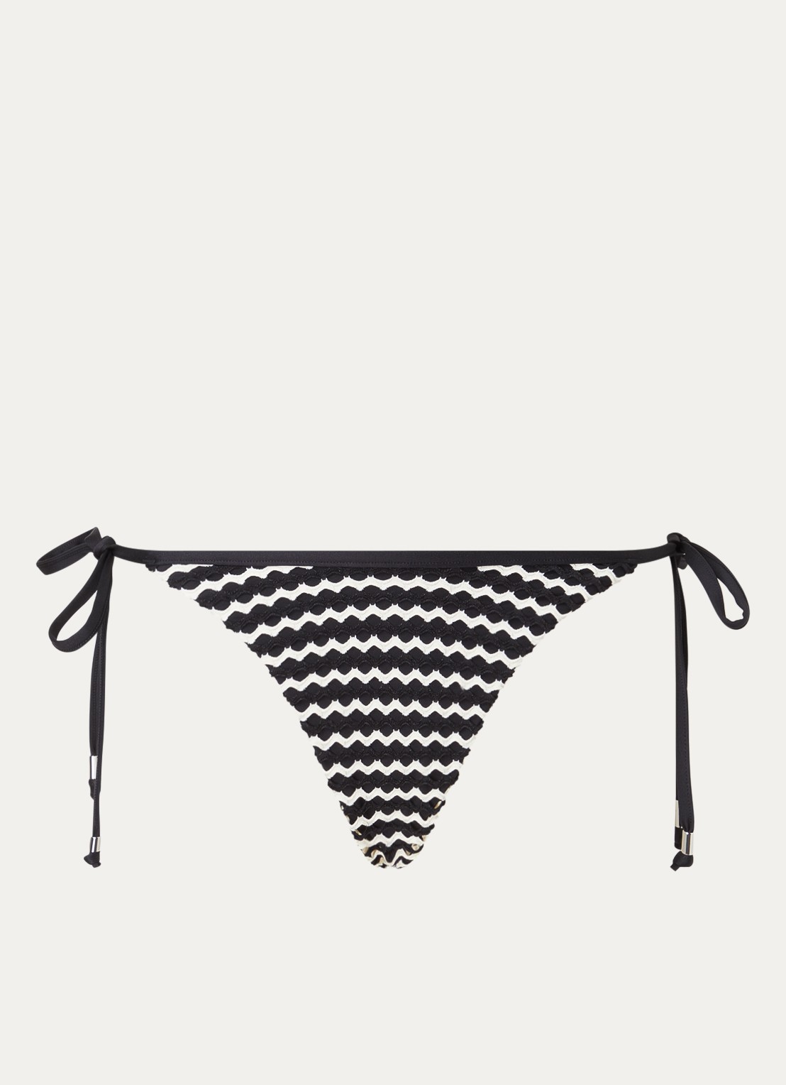 Seafolly Brazilian bikinislip met structuur - voorkant 3 zwart