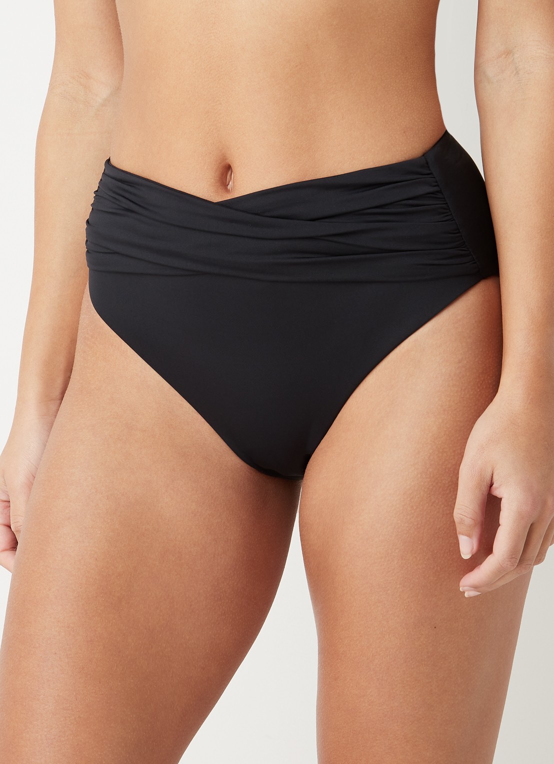 Seafolly Collective high waisted bikinislip met plooidetail - detail 4 zwart