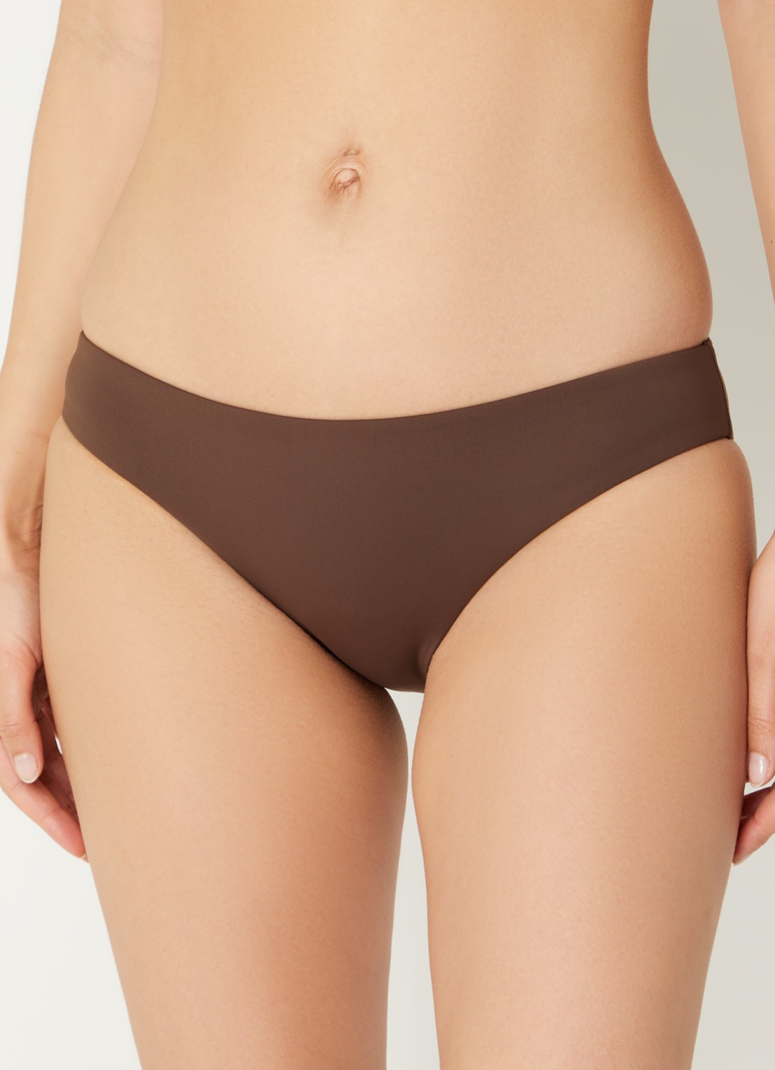 Seafolly Collective hipster bikinislip - voorkant 4 chocoladebruin