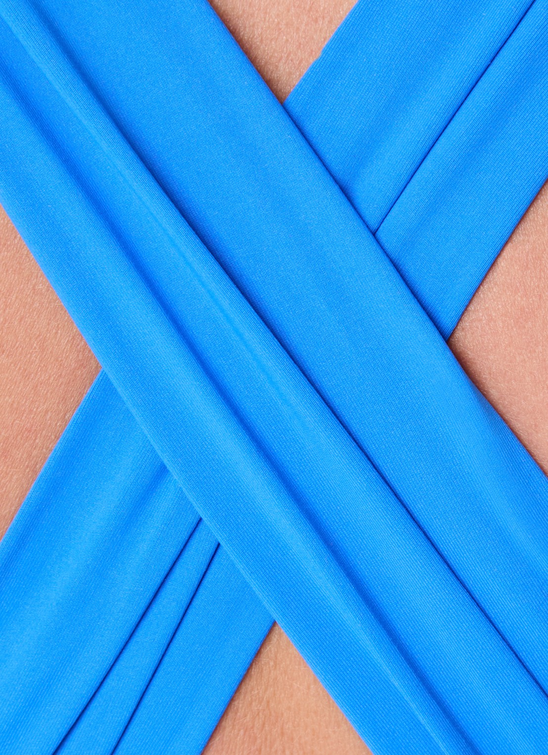 Seafolly Cross Back plunge badpak met plooidetail - detail 4 donkerblauw