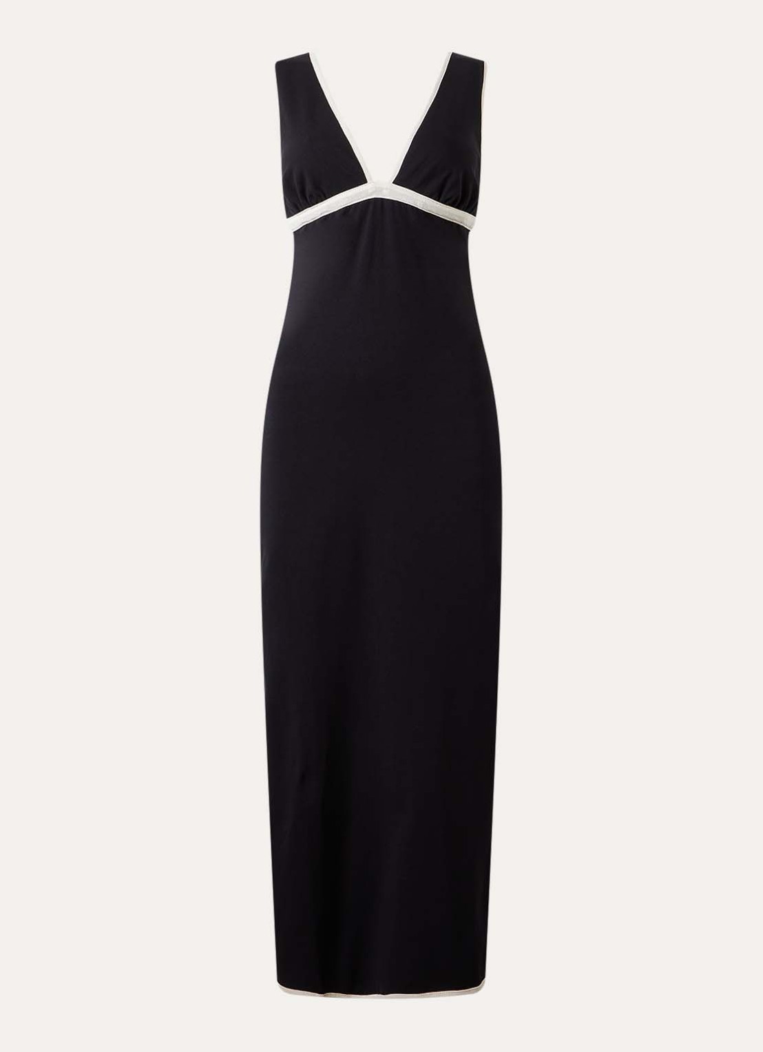Seafolly Maxi jurk met split - voorkant zwart