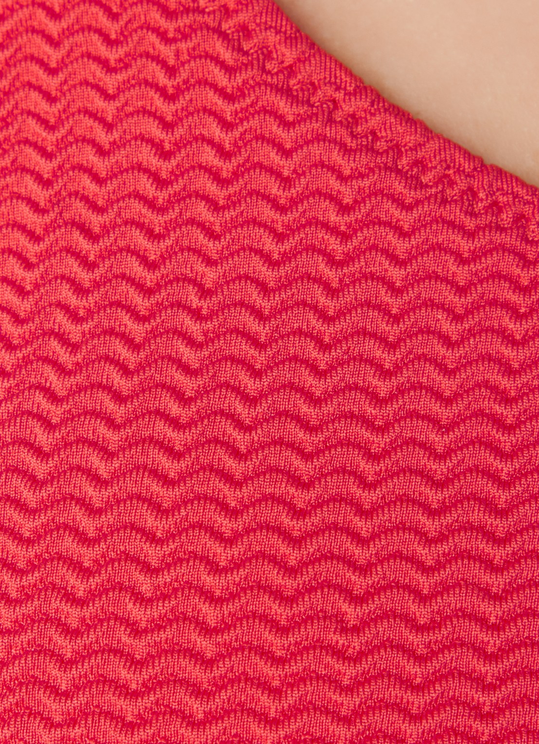 Seafolly One shoulder bikinitop met uitneembare vulling en structuur - detail 2 rood