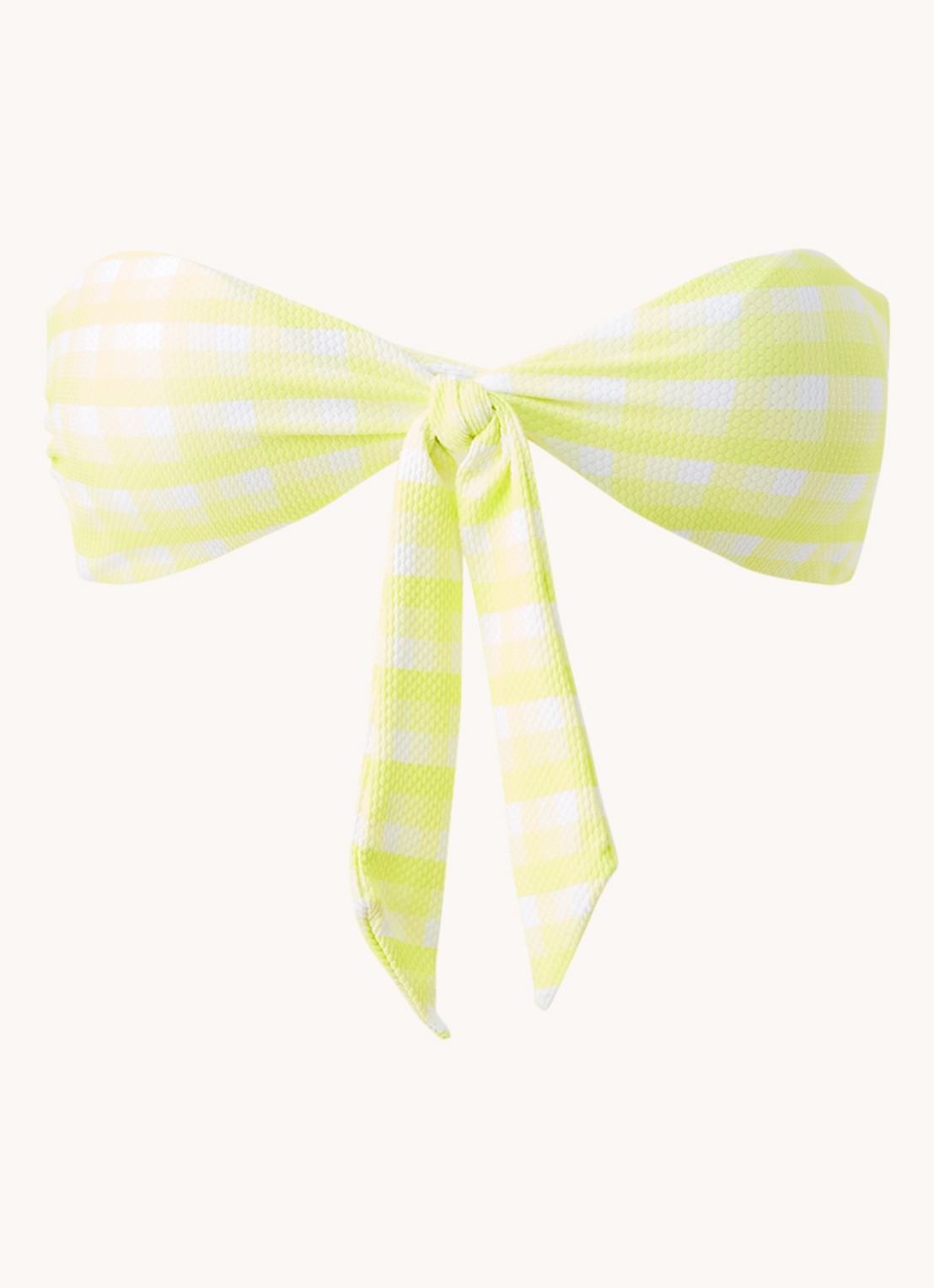 Seafolly Portofino bandeau bikinitop met uitneembare vulling - voorkant 4 citroengeel