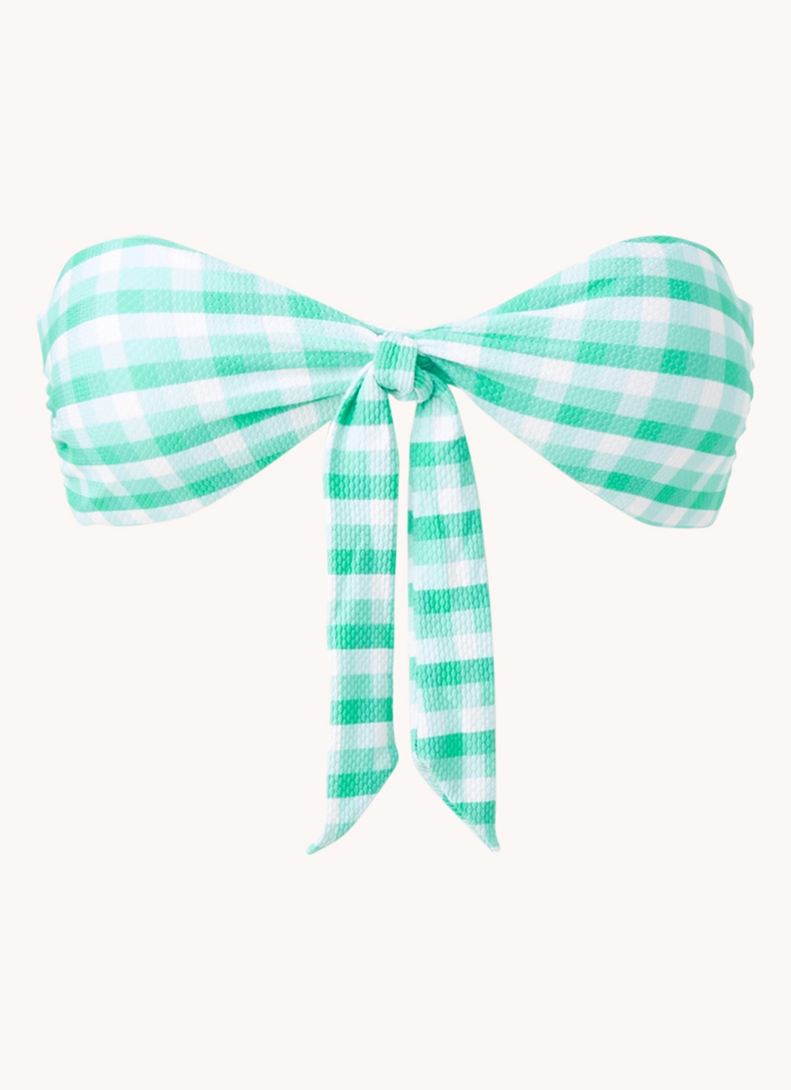 Seafolly Portofino bandeau bikinitop met uitneembare vulling - voorkant 4 groen