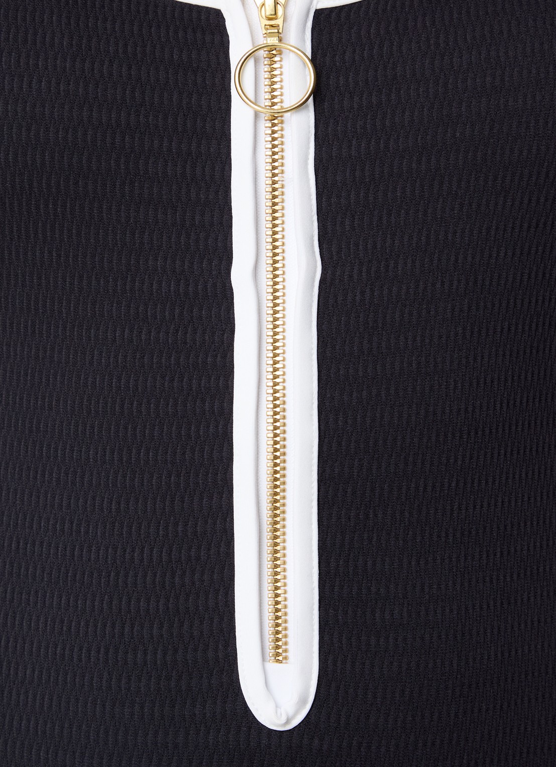 Seafolly Retro Tank badpak met structuur - detail 2 zwart