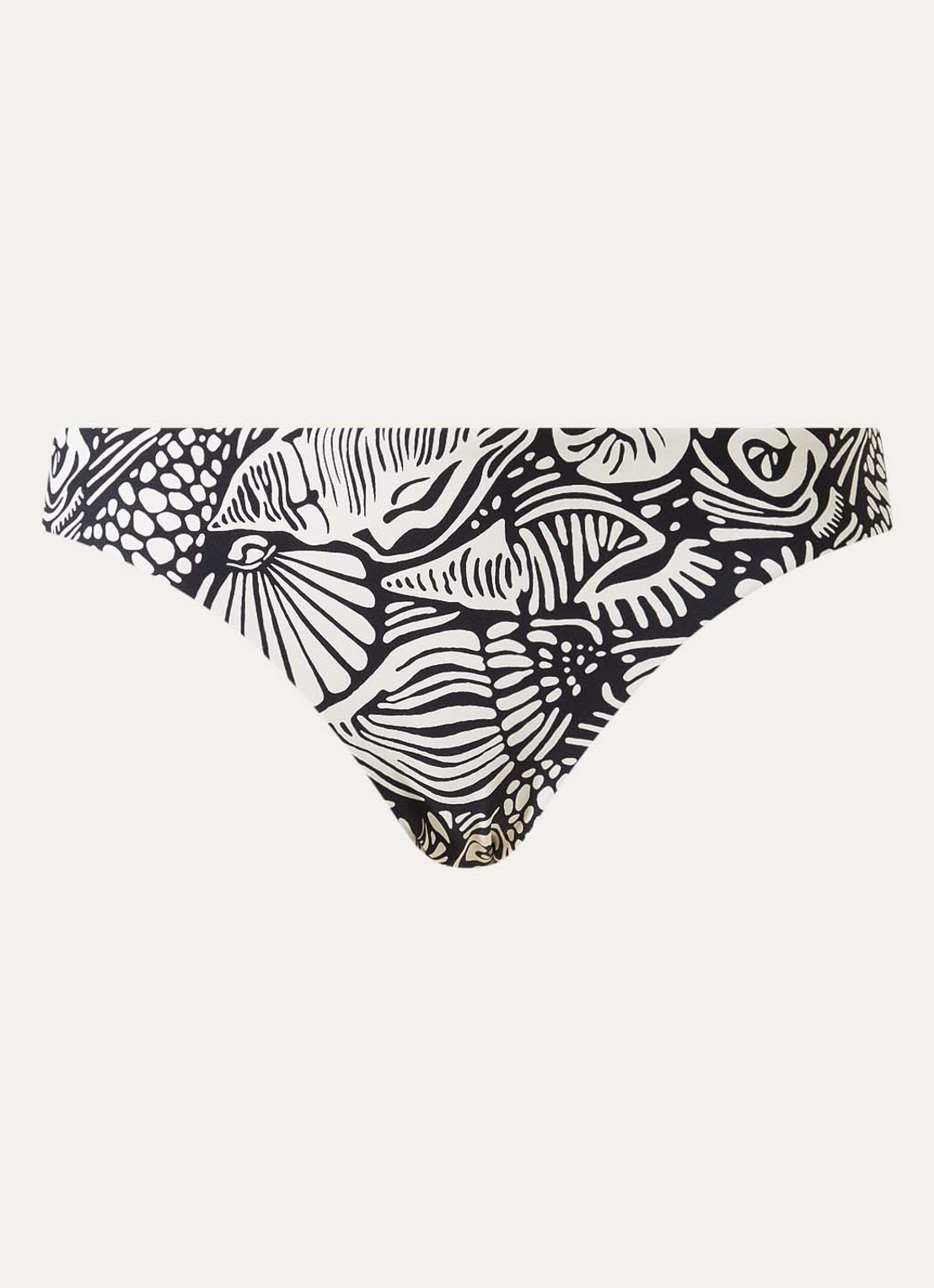 Seafolly Reversible bikinislip met print - voorkant zwart