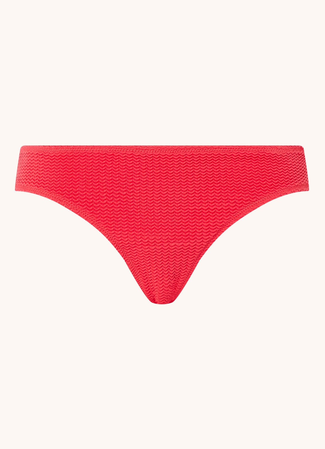 Seafolly Sea Dive bikinislip met structuur - voorkant 3 steenrood
