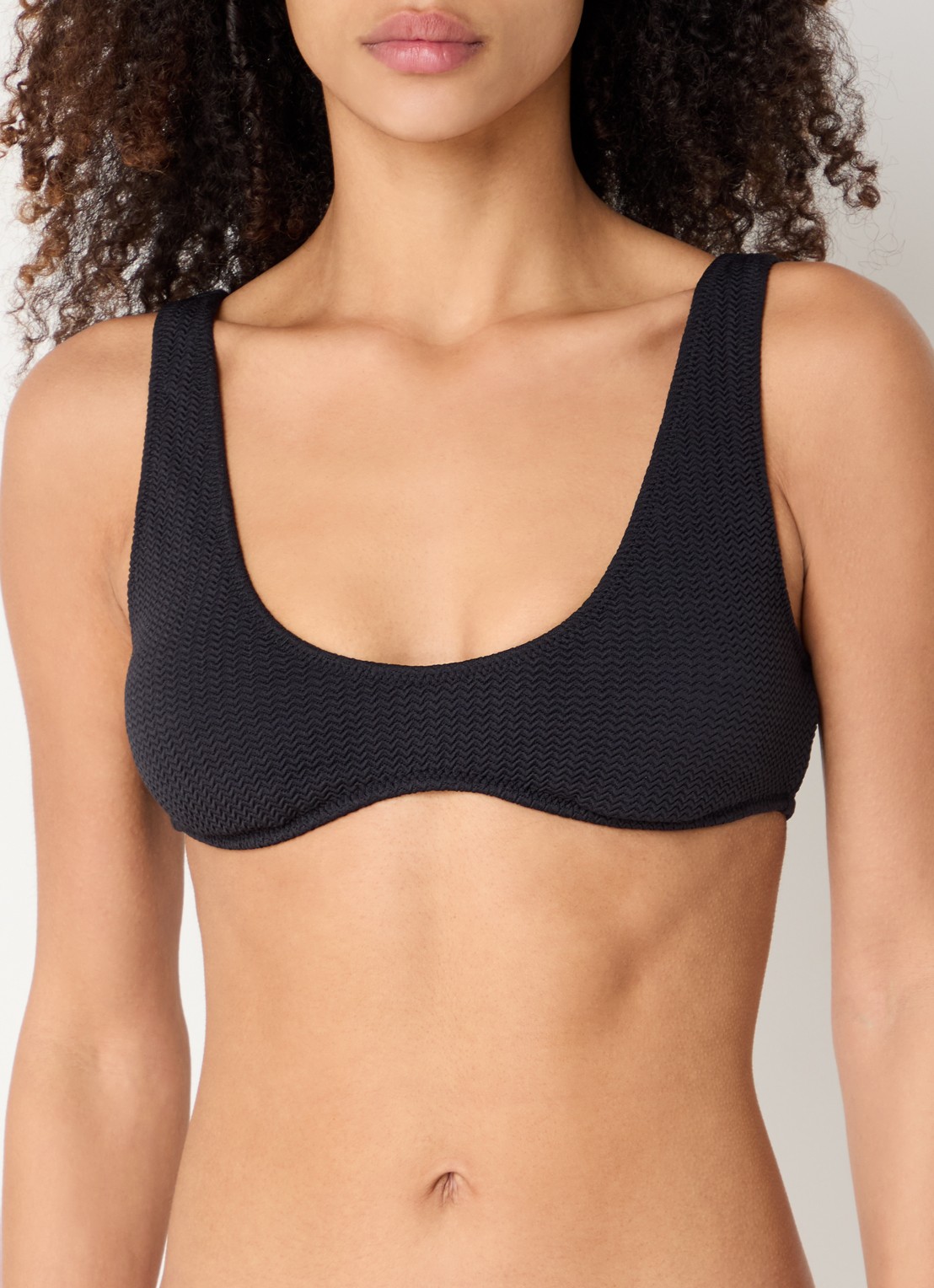 Seafolly Sea Dive bikinitop met uitneembare vulling - detail 3 zwart