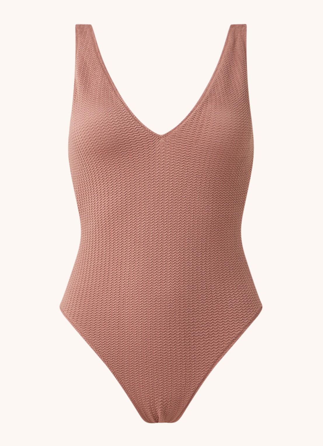 Seafolly Sea Dive voorgevormd badpak met structuur - voorkant 2 oudroze