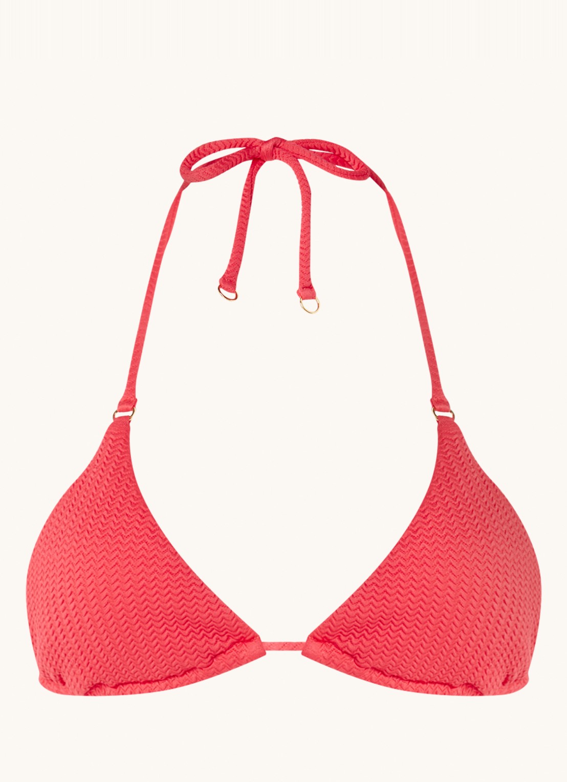 Seafolly SeaDive triangel bikinitop met uitneembare vulling - voorkant steenrood