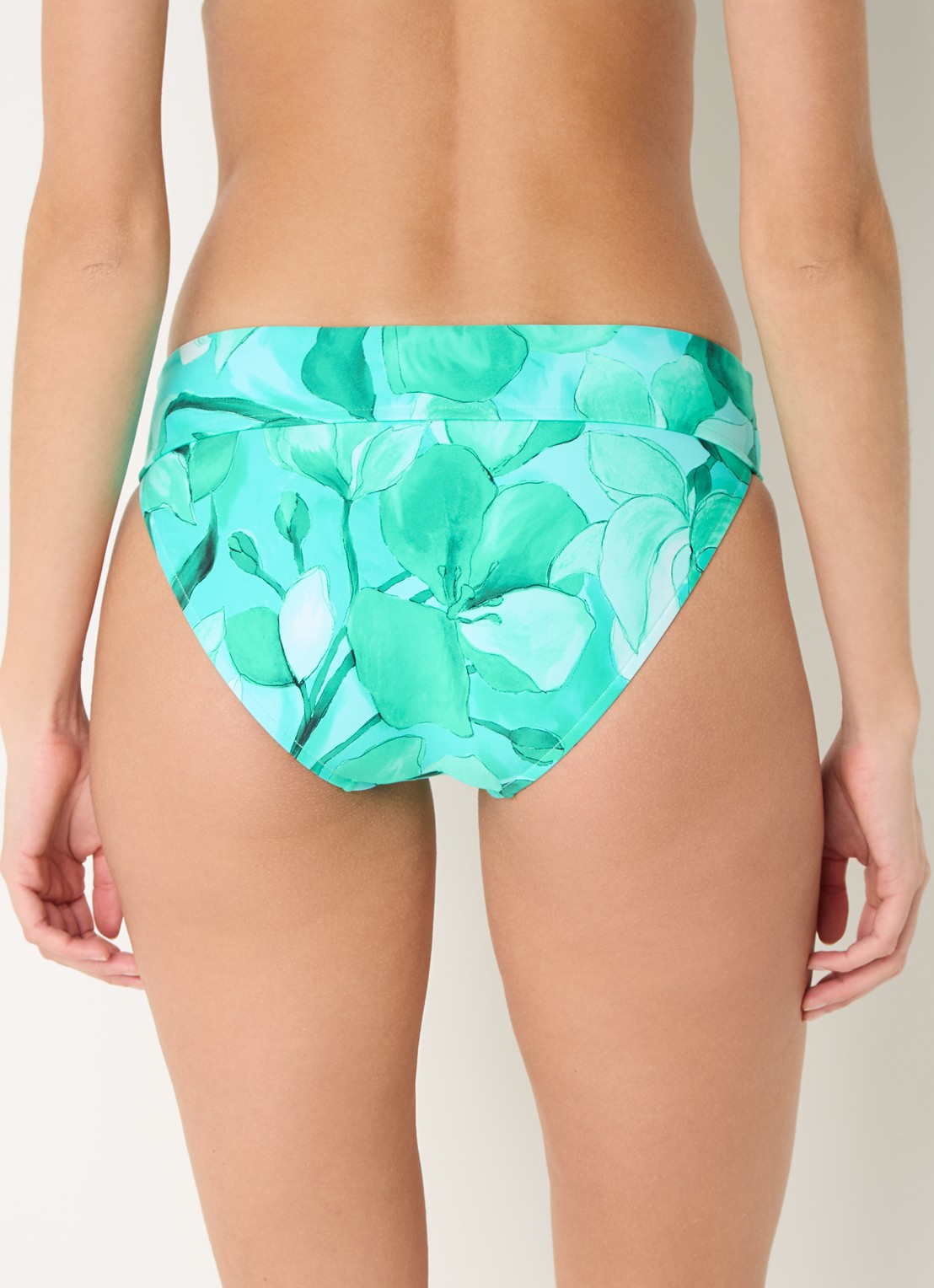 Seafolly Secret Garden bikinislip met bloemenprint - achterkant 3 groen