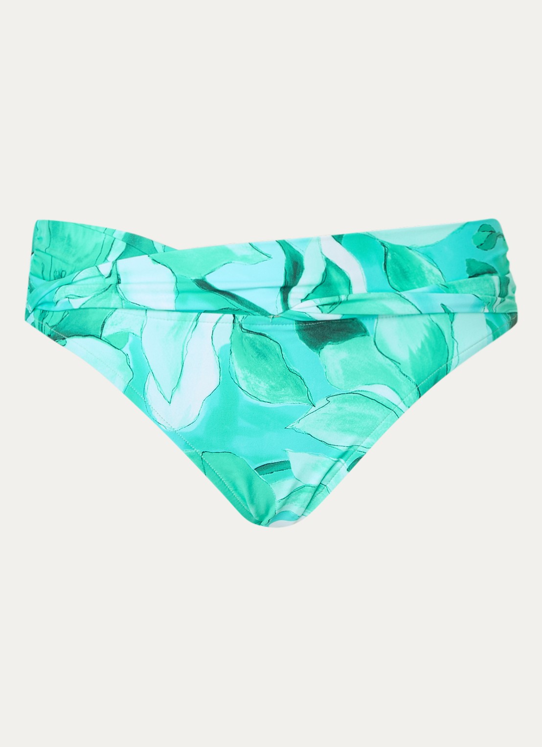 Seafolly Secret Garden bikinislip met bloemenprint - voorkant 4 groen