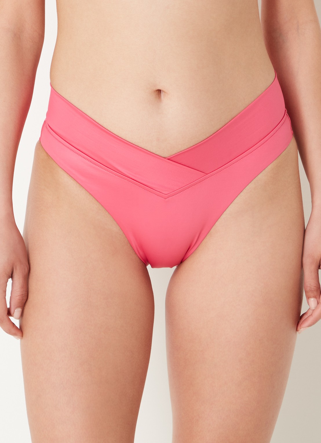 Seafolly Soleil tanga bikinislip met glanzende finish - detail 3 roze