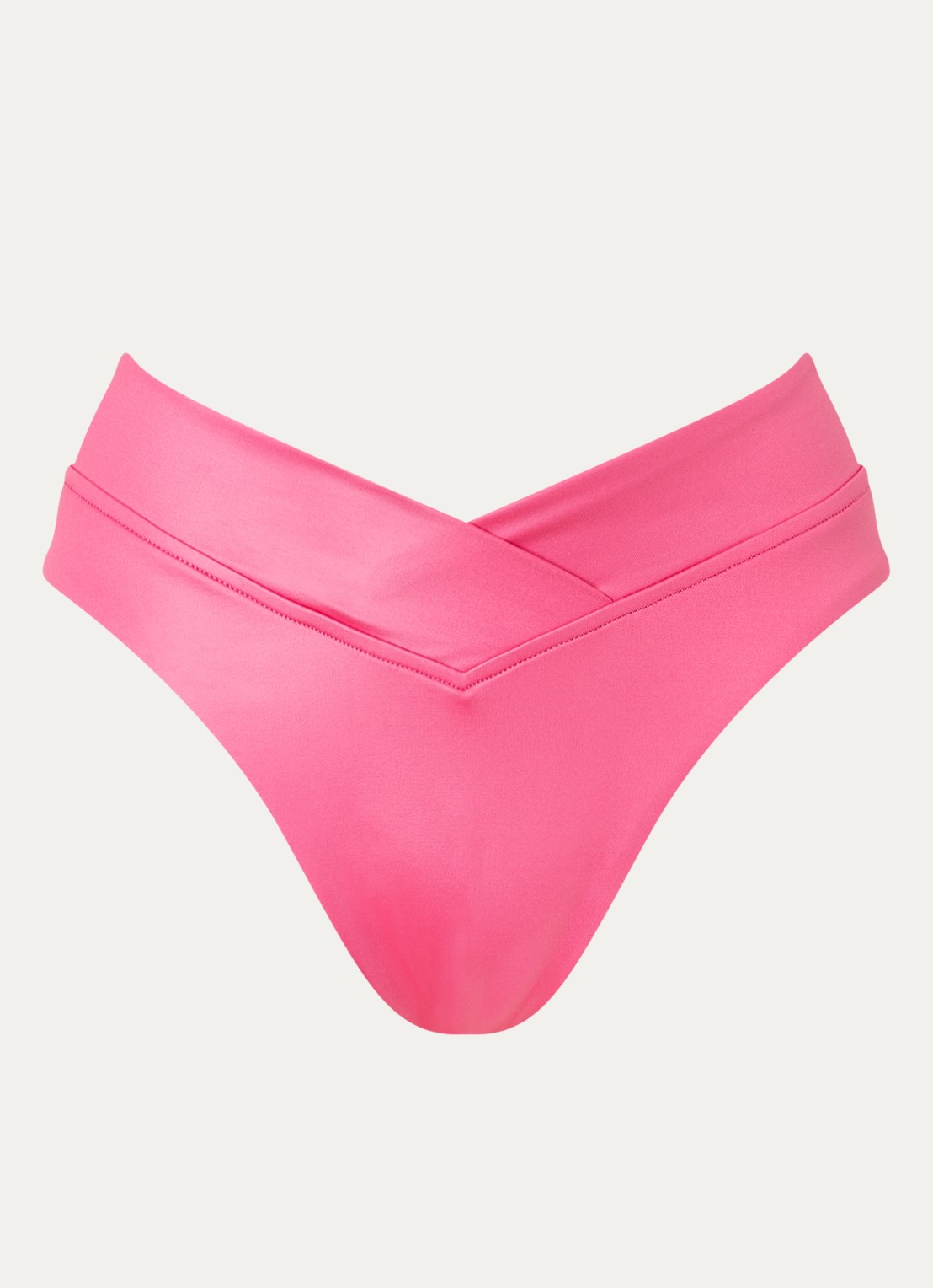 Seafolly Soleil tanga bikinislip met glanzende finish - voorkant roze
