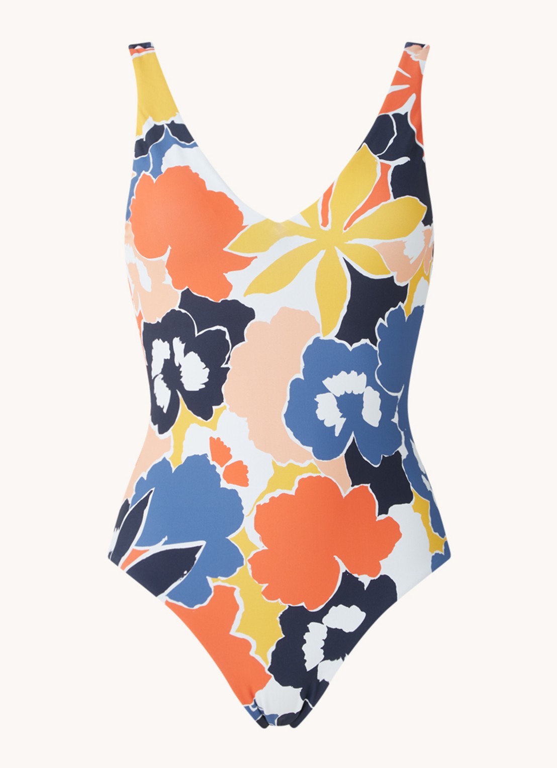 Seafolly SunDancer plunge badpak met uitneembare vulling - voorkant 2 blauw