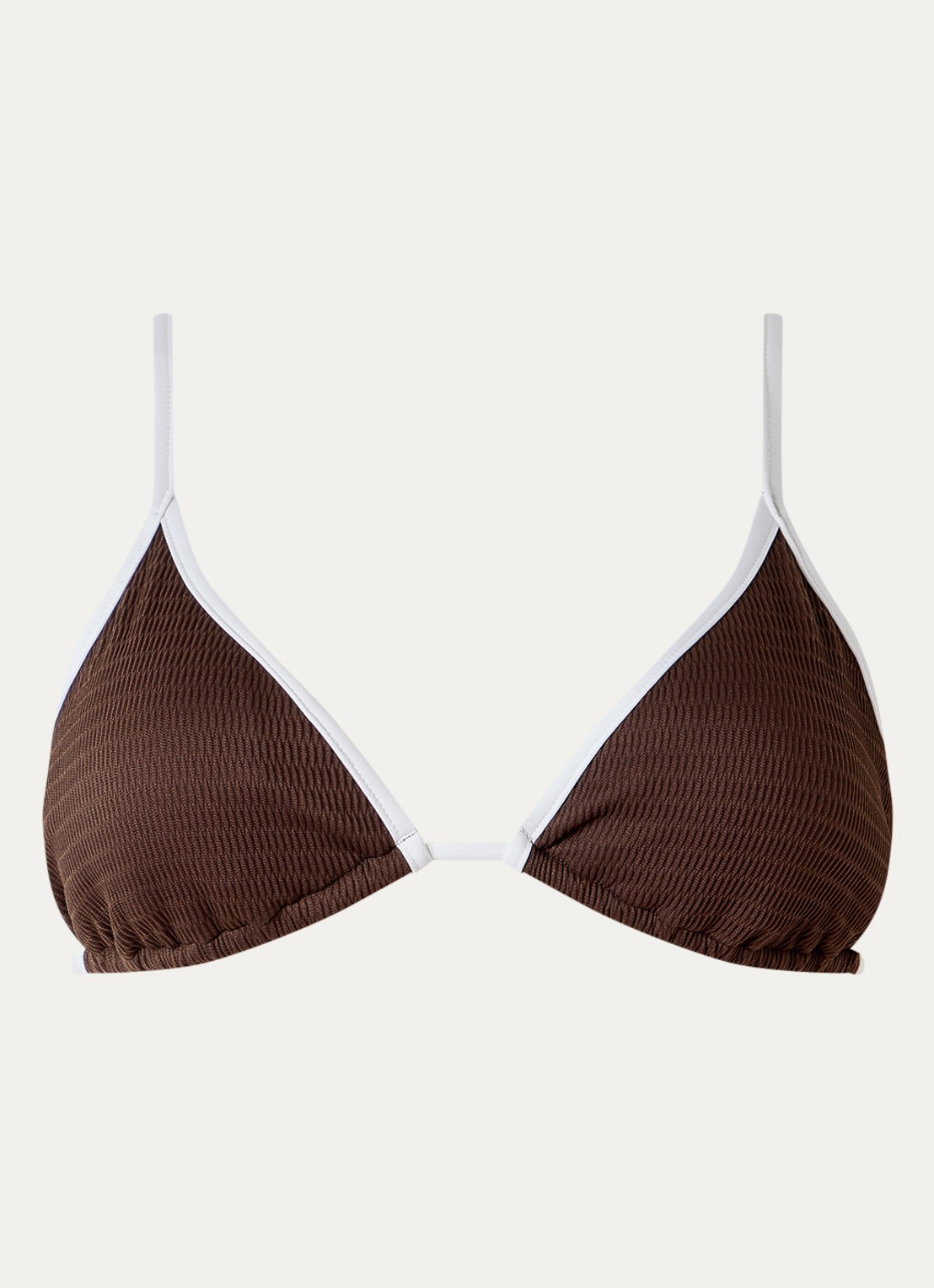 Seafolly Triangel bikinitop met uitneembare vulling - voorkant donkerbruin