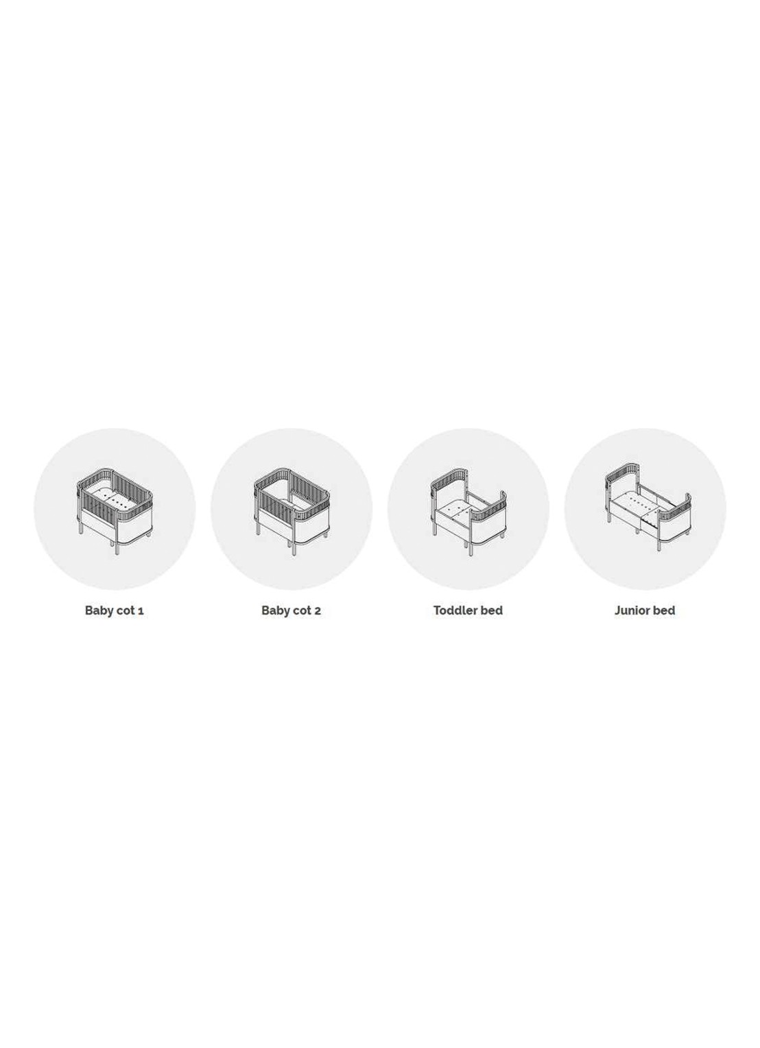 Sebra Sebra Kili baby ledikant - detail 5 donkergrijs