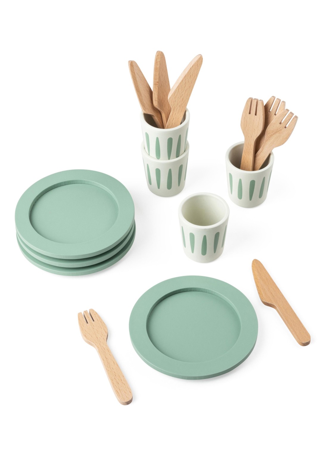 Sebra Servies speelgoed - voorkant lindegroen