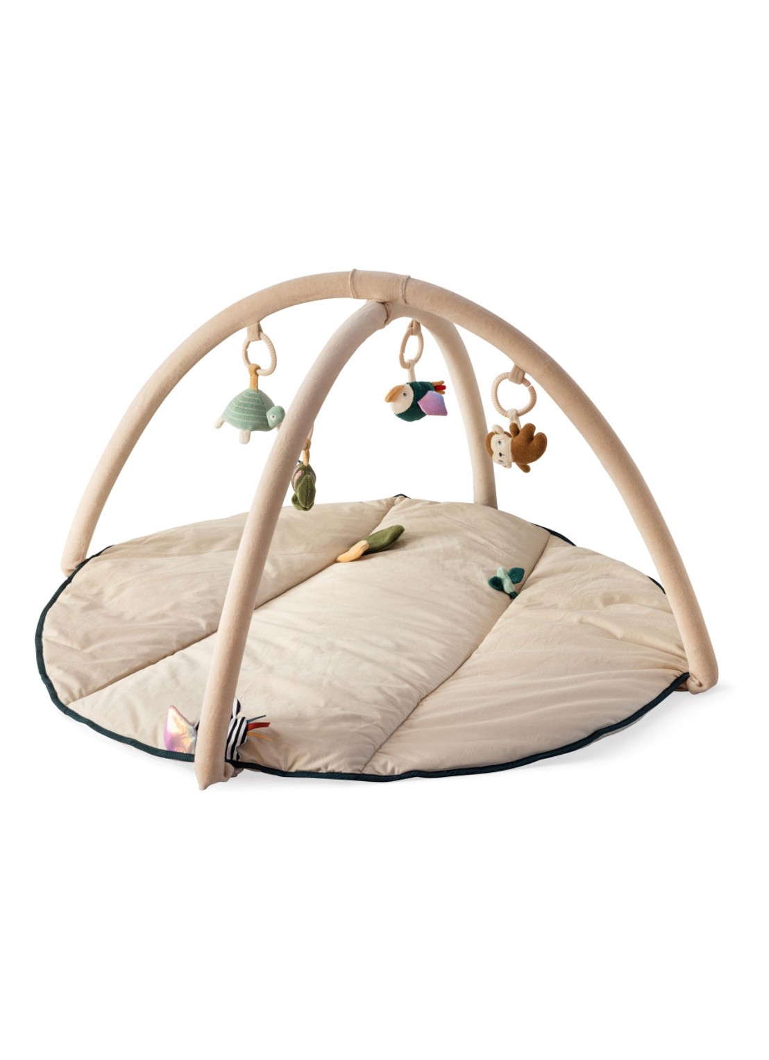 Sebra Wildlife Baby Gym Ø90 cm  - voorkant beige