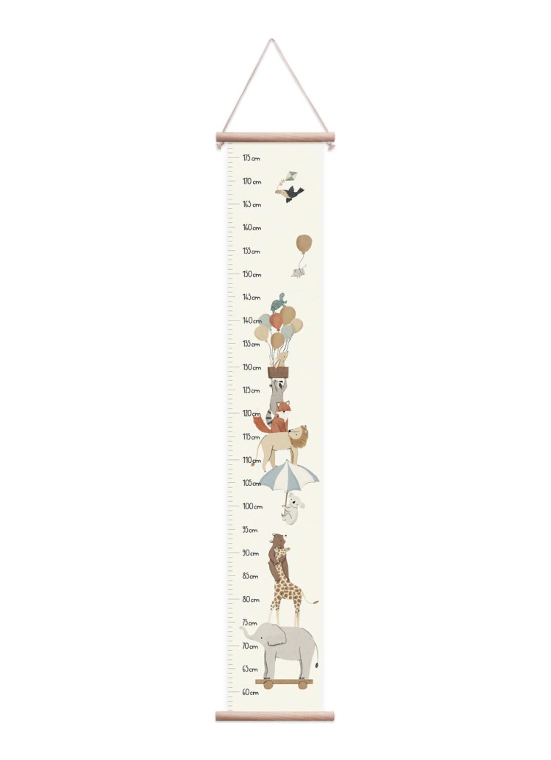 Sebra World of Sebra groeimeter speelgoed - voorkant beige