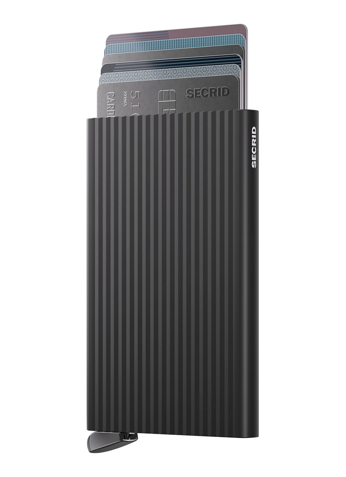 Secrid Cardprotector+ pasjeshouder van aluminium - achterkant 3 zwart
