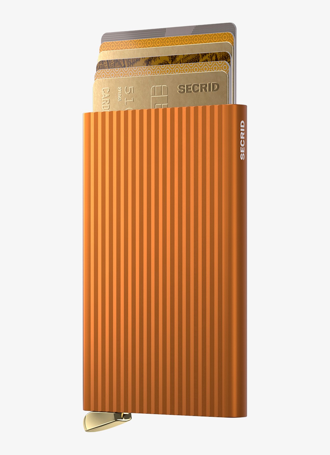 Secrid Cardprotector+ pasjeshouder van aluminium - voorkant 5 orange