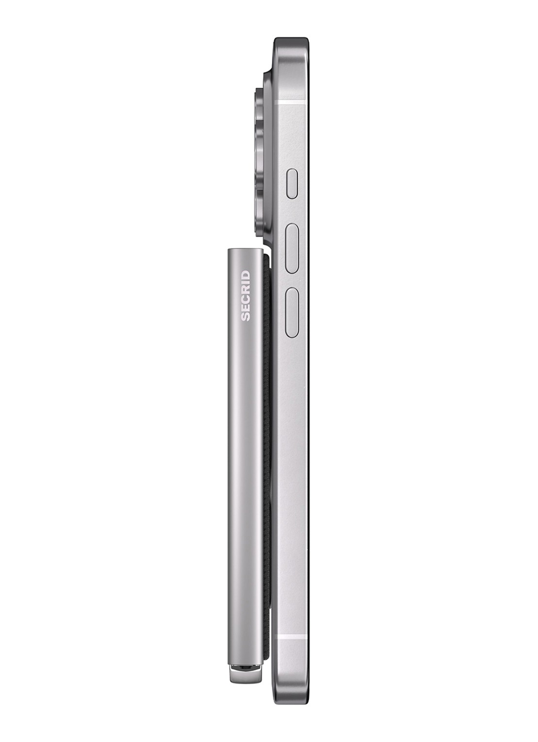 Secrid Cardprotector+ pasjeshouder voor MagSafe - voorkant zilver