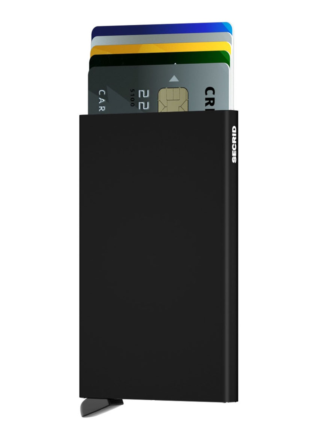 Secrid Cardprotector Wallet pasjeshouder van aluminium - voorkant 5 zwart
