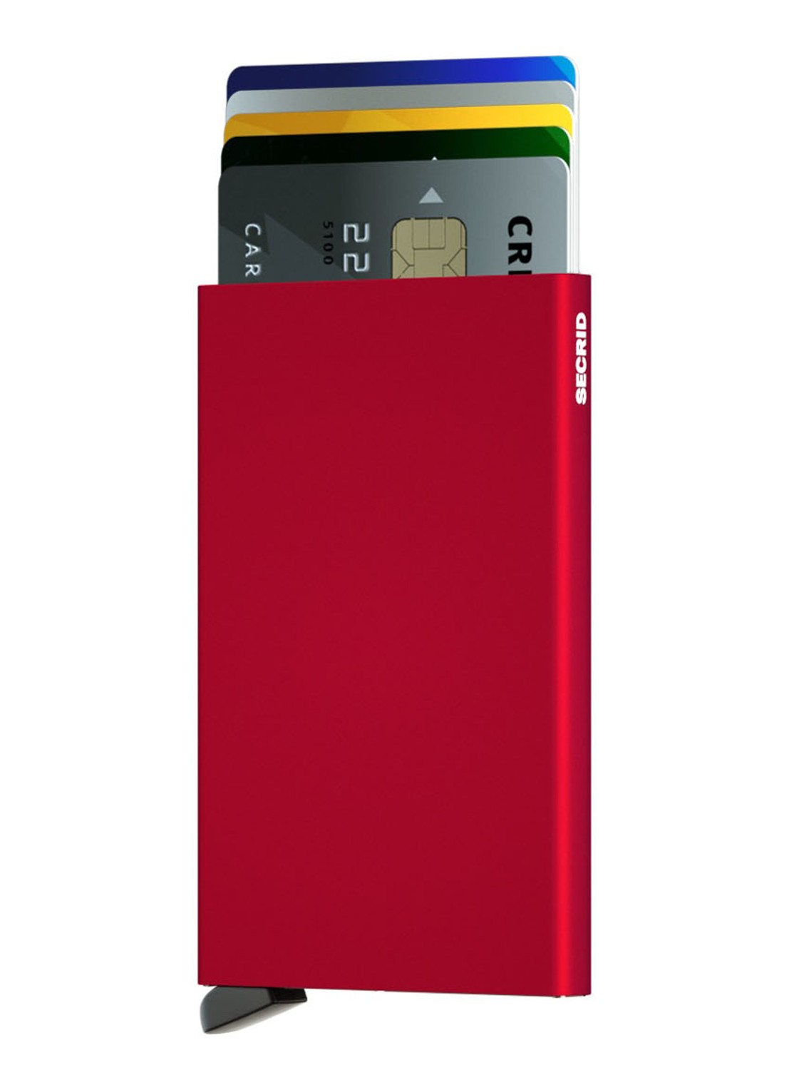 Secrid Cardprotector Wallet pasjeshouder van aluminium - voorkant 3 steenrood