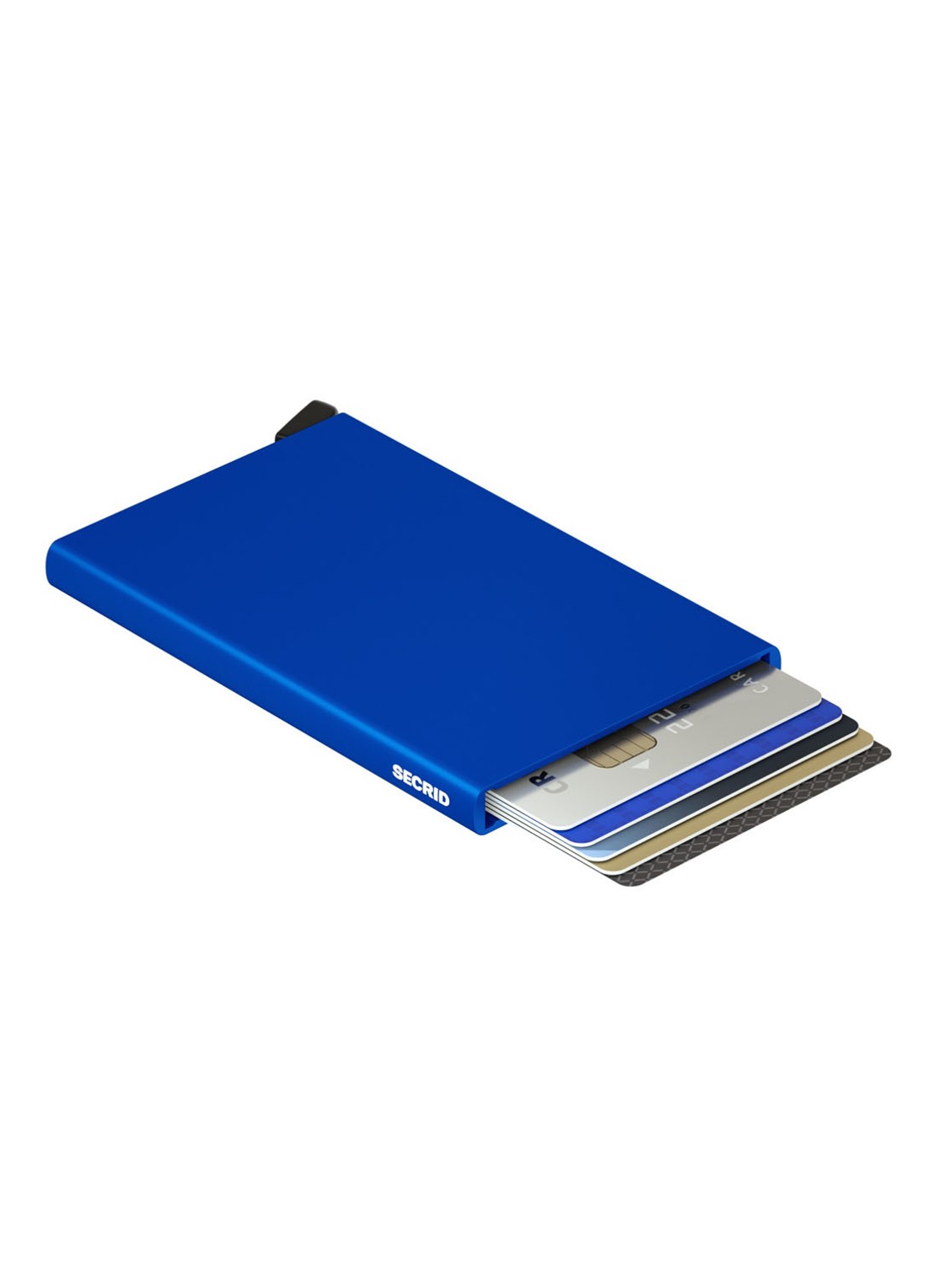 Secrid Cardprotector Wallet pasjeshouder van aluminium - achterkant blauw
